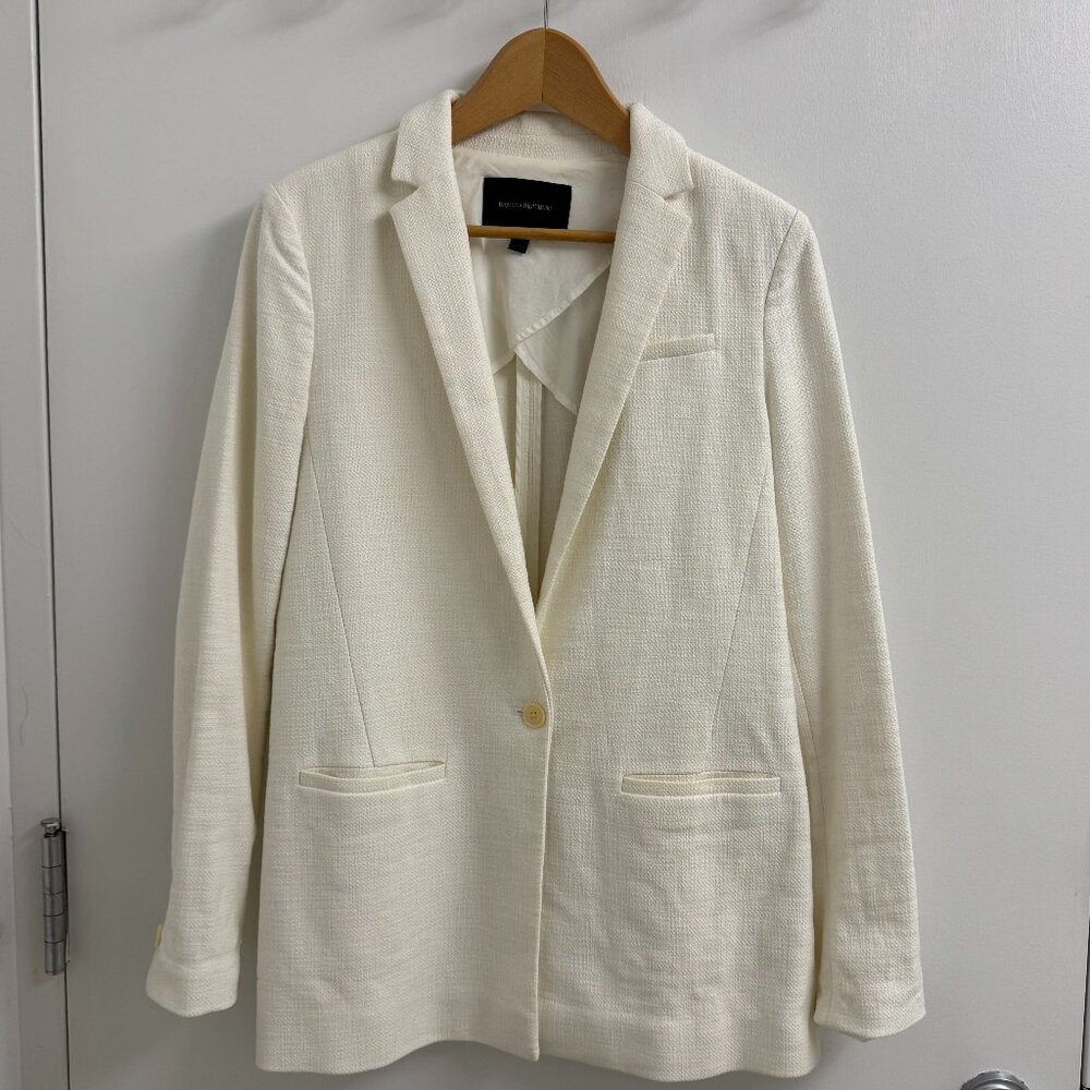 Banana Republic Textured Ivory Blazer